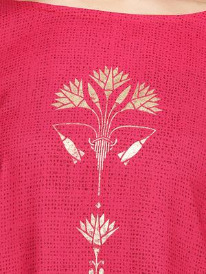 fuchsia straight kurta - 16770919 - Standard Image - 4
