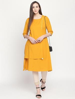 solid layered kurta - 16771061 - Standard Image - 4
