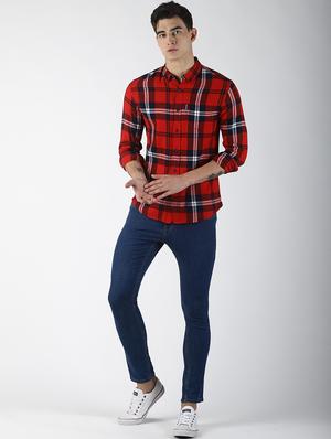 red checkered casual shirt - 16771813 - Standard Image - 4