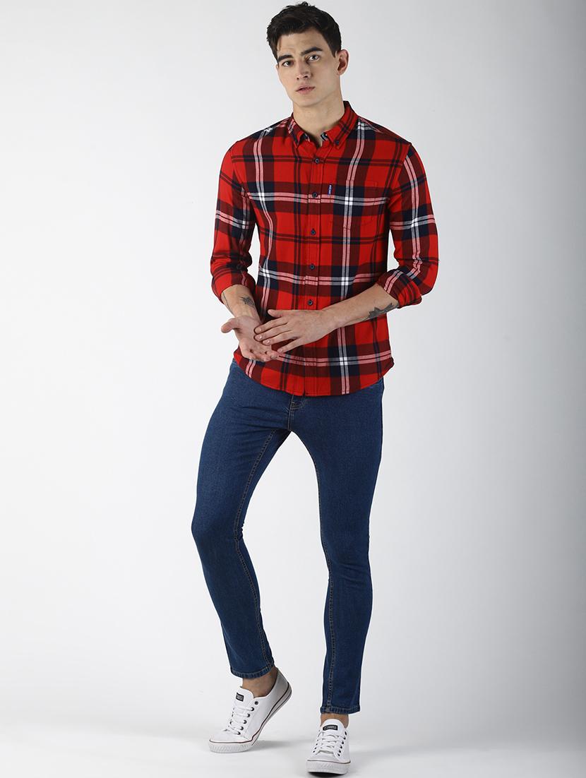 red checkered casual shirt - 16771813 - Zoom Image - 4