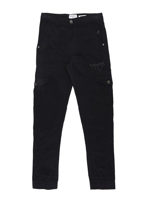 high rise solid casual trouser - 16772090 - Very Small Image - 1