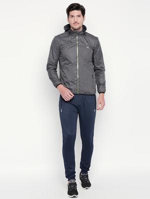grey solid casual jacket - 16772341 - Standard Image - 4