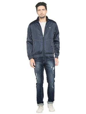 blue solid casual jacket - 16772350 - Standard Image - 4