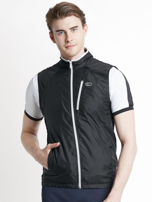 black color block casual jacket - 16772354 - Very Small Image - 1