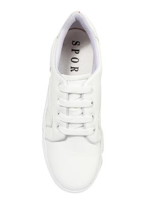 white lace-up sneakers - 16773130 - Standard Image - 4