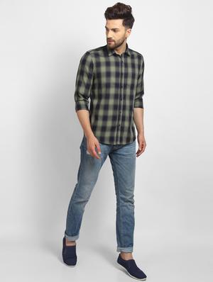 green checkered casual shirt - 16773414 - Standard Image - 4