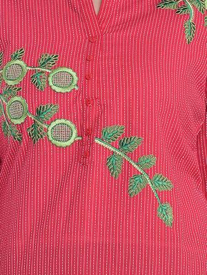 embroidered straight kurta - 16773729 - Standard Image - 4