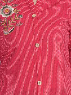 embroidered straight kurta - 16773730 - Standard Image - 4