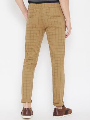 beige checkered chinos - 16773764 - Standard Image - 4