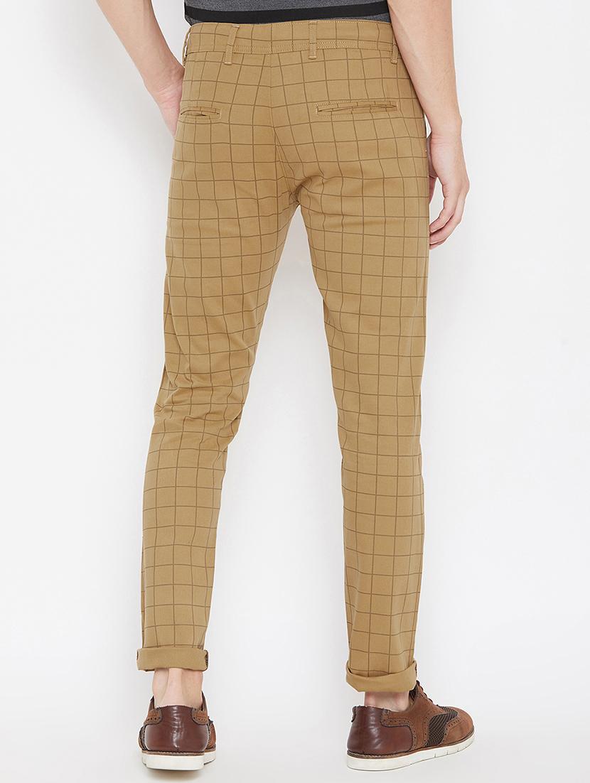 beige checkered chinos - 16773764 - Zoom Image - 4