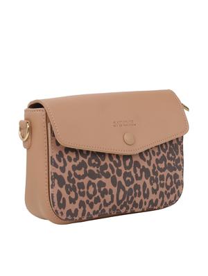 brown leatherette regular sling bag - 16774101 - Standard Image - 4