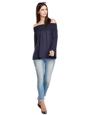 smocked off shoulder neck top - 16774128 - Standard Image - 4