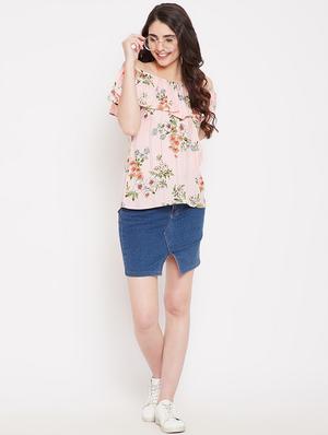 off shoulder floral top - 16774130 - Standard Image - 4