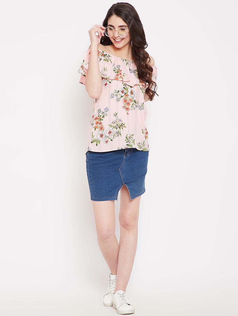 off shoulder floral top - 16774130 - Zoom Image - 4
