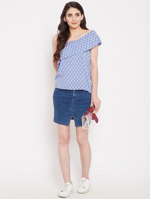 single off shoulder floral top - 16774131 - Standard Image - 4