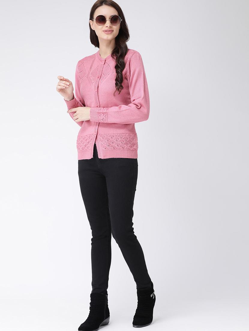 crew neck long sleeved cardigan - 16775391 - Zoom Image - 4