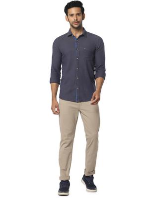 grey solid casual shirt - 16776145 - Standard Image - 4
