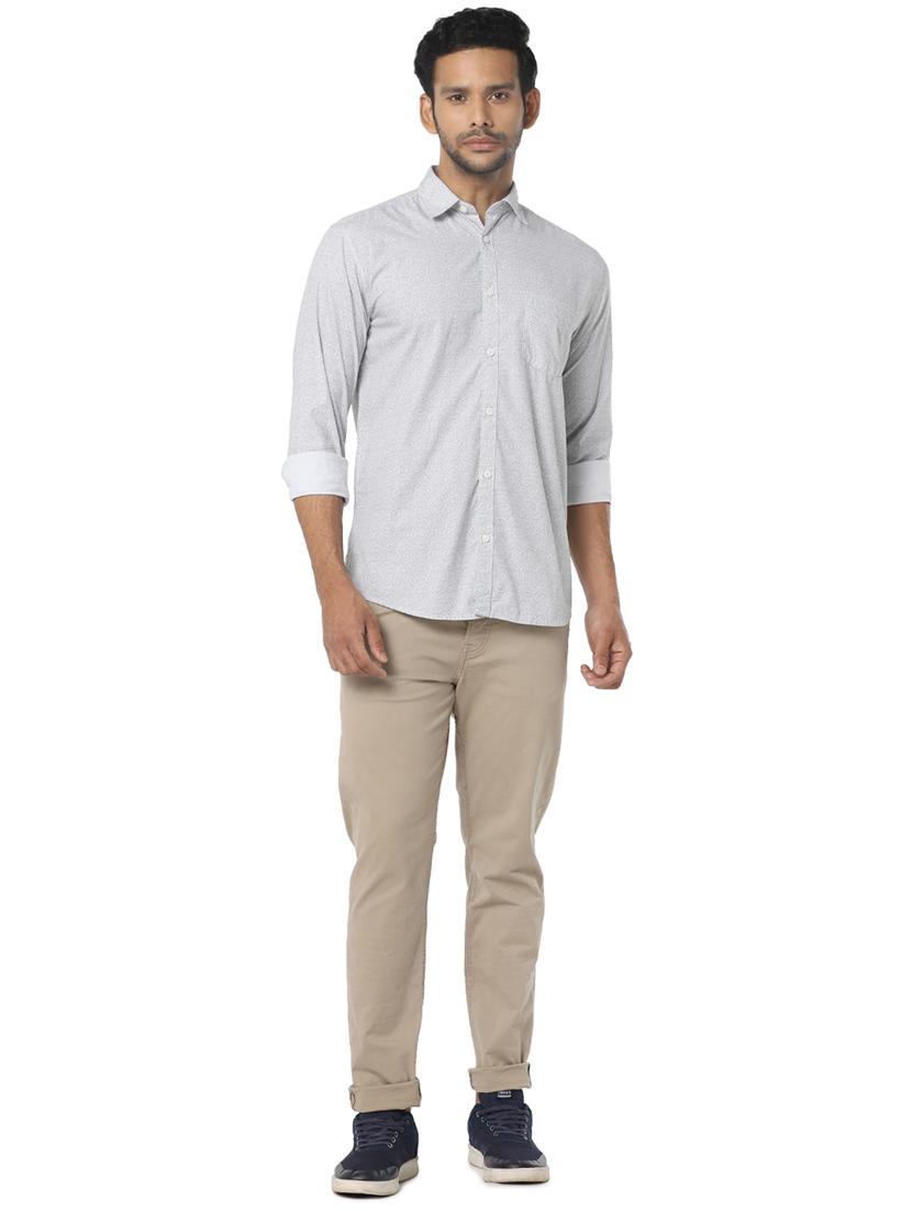 grey printed casual shirt - 16776160 - Zoom Image - 4