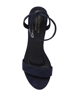 navy suede back strap sandals - 16779595 - Standard Image - 4