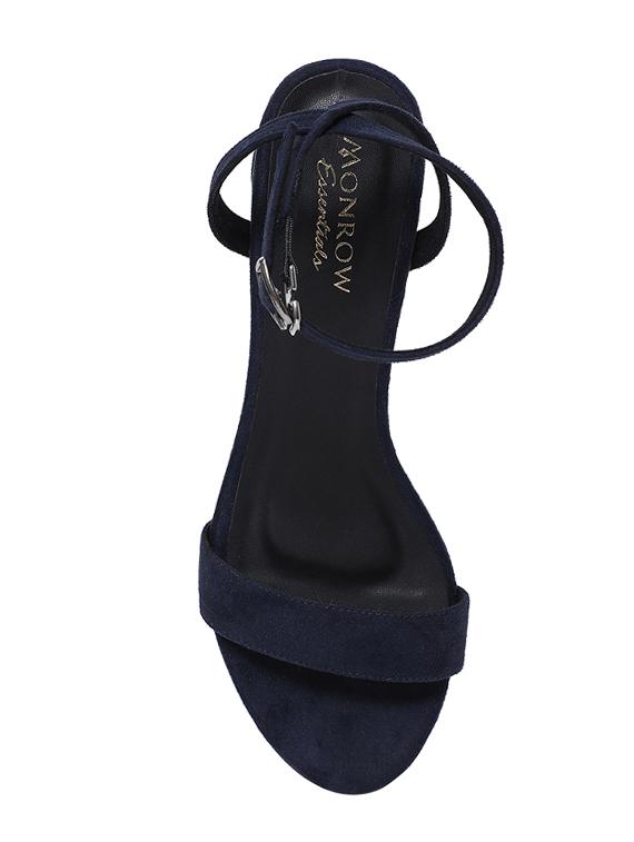 navy suede back strap sandals - 16779595 - Zoom Image - 4