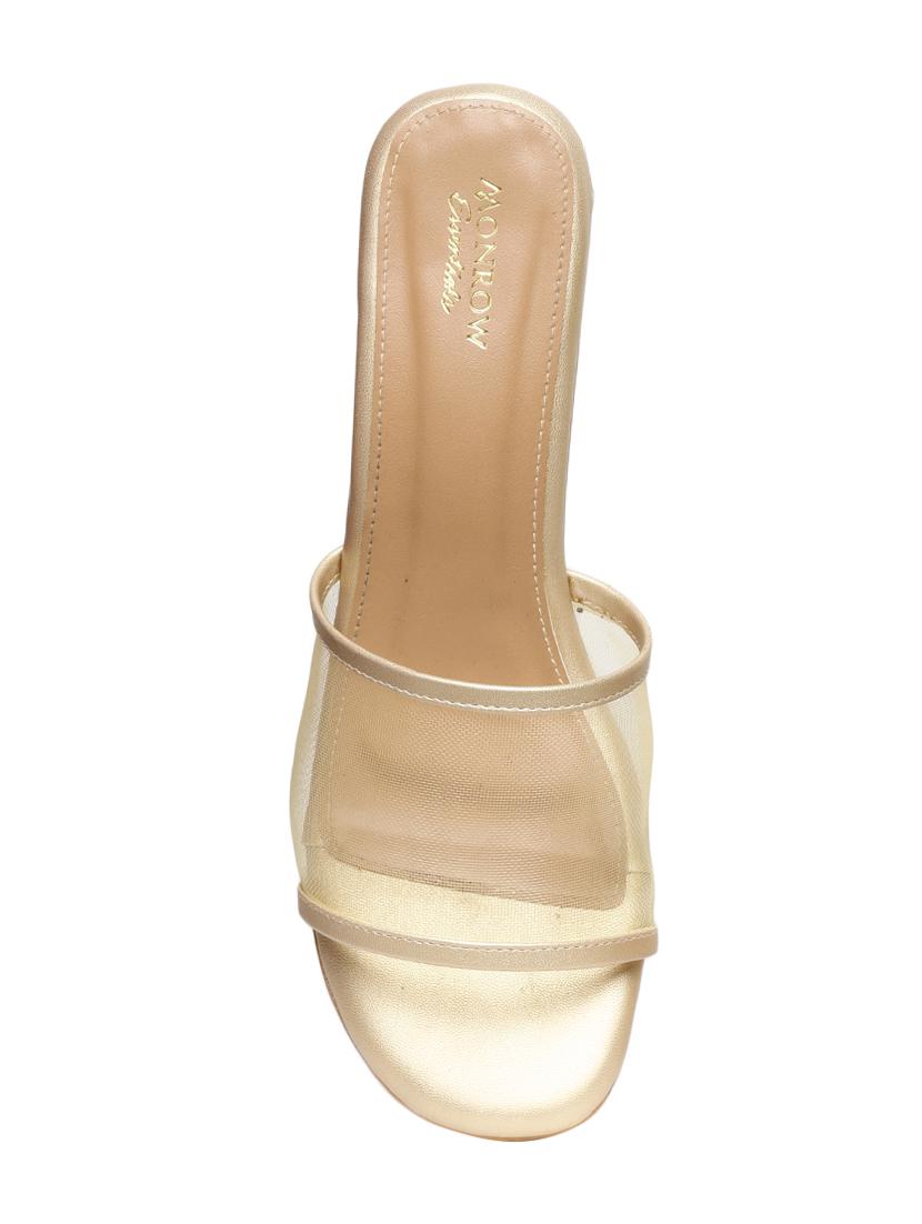 gold slip on sandals - 16779624 - Zoom Image - 4