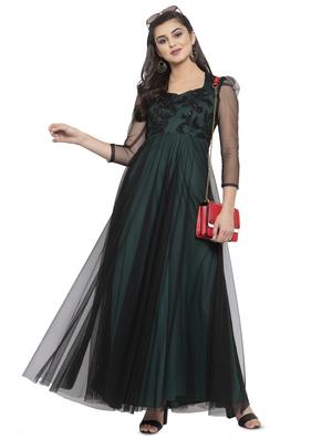 puff sleeved embellished maxi dress - 16780847 - Standard Image - 4