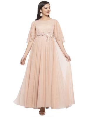 bell sleeved floral applique maxi dress - 16780850 - Standard Image - 4