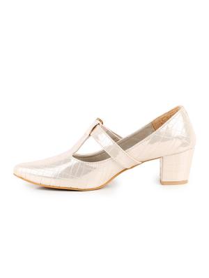 gold slip on pumps - 16782297 - Standard Image - 4