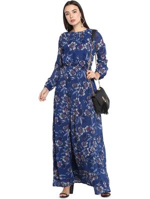 round neck floral maxi dress - 16782857 - Standard Image - 4