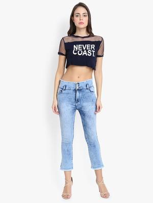 high rise frayed jeans - 16783493 - Standard Image - 4