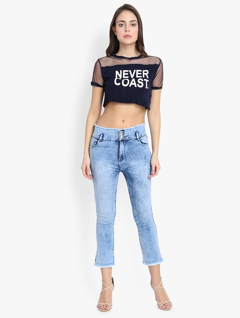 high rise frayed jeans - 16783493 - Zoom Image - 4