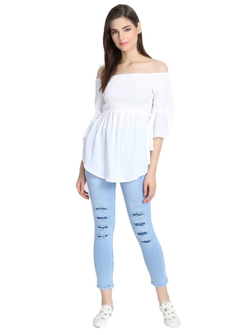 high rise distressed jeans - 16783497 - Zoom Image - 4