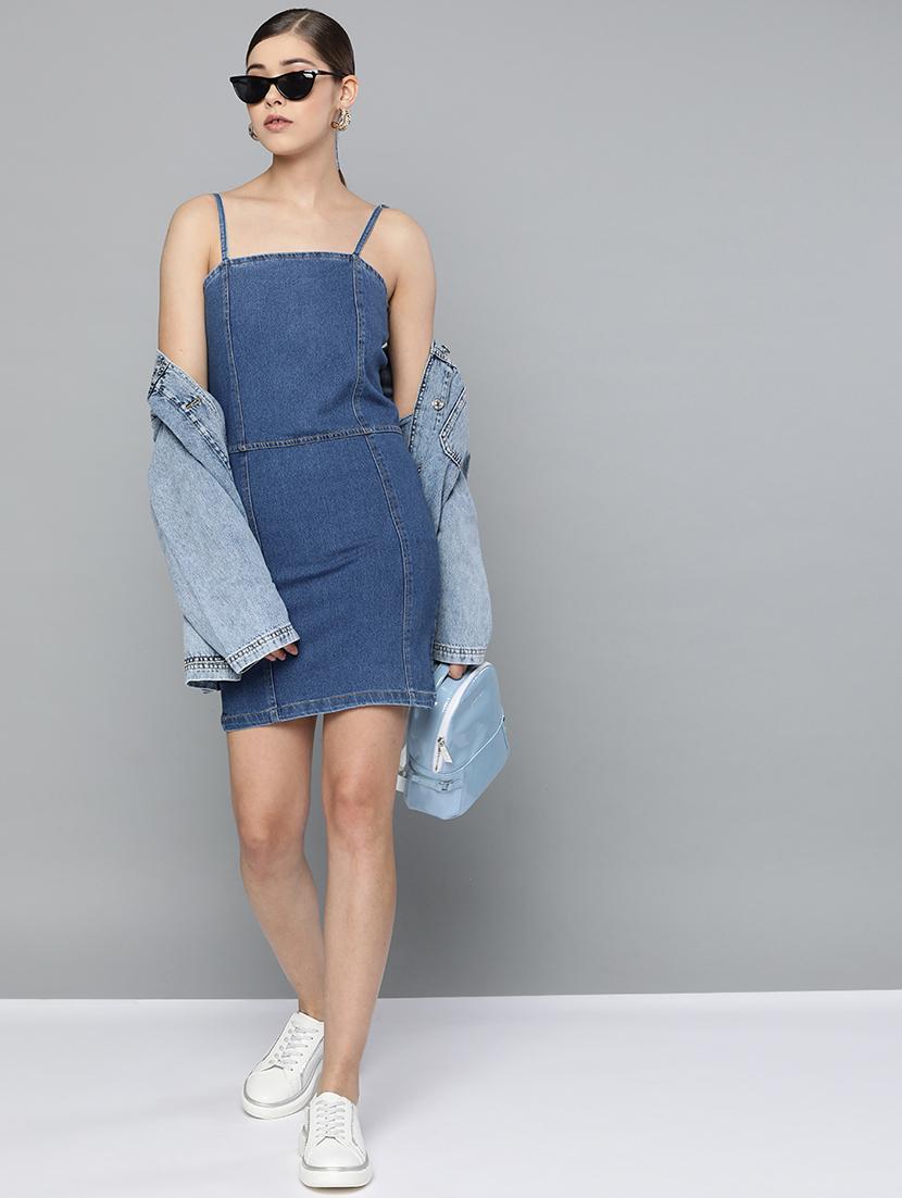 cami neck bodycon denim dress - 16784914 - Zoom Image - 4