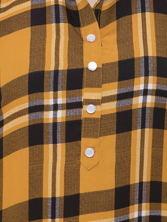 checkered a-line kurta - 16785357 - Zoom Image - 4