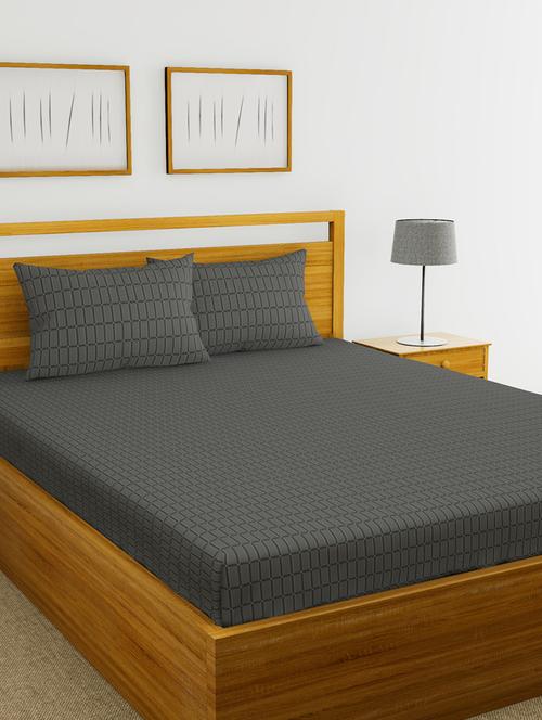 cotton king size double bedsheet with 2 pillow covers - 16785904 - Standard Image - 1