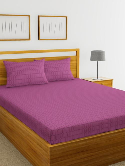 cotton king size double bedsheet with 2 pillow covers - 16785907 - Standard Image - 1