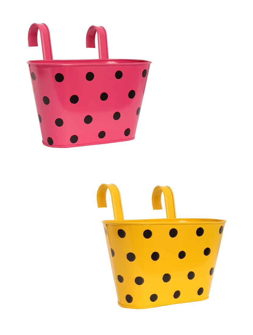 oval hanging dotted railing planters (set of 2) - 16786332 - Zoom Image - 4
