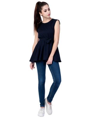 tie front solid a-line dress - 16787760 - Standard Image - 4