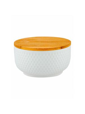 porcelain bowl with wooden lid (set of 2) - 16788676 - Standard Image - 4