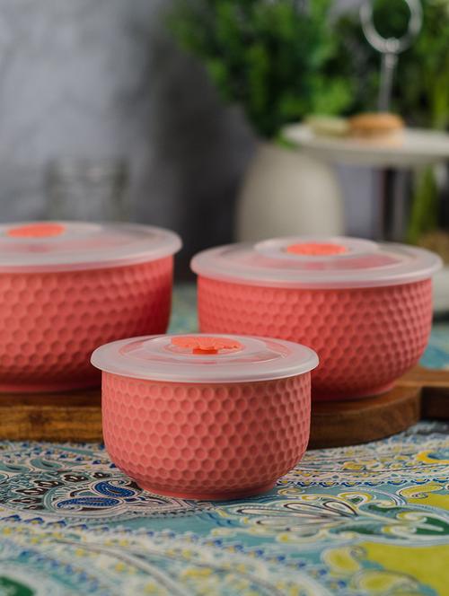 porcelain bowl with plastic lid (set of 3) - 16788680 - Very Small Image - 1