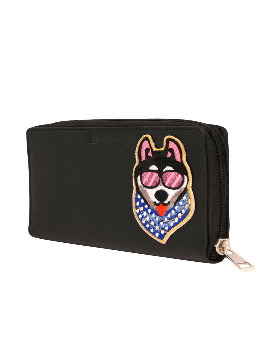 black leatherette regular clutch - 16788931 - Zoom Image - 4