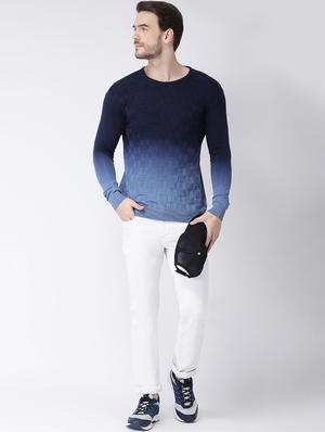 blue ombre pullover - 16790268 - Standard Image - 4