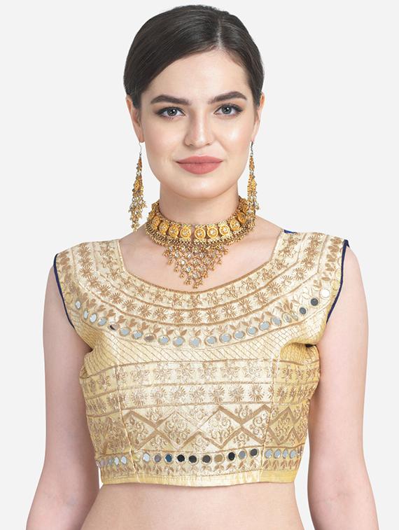 embroidered a-line lehenga - 16791382 - Zoom Image - 4