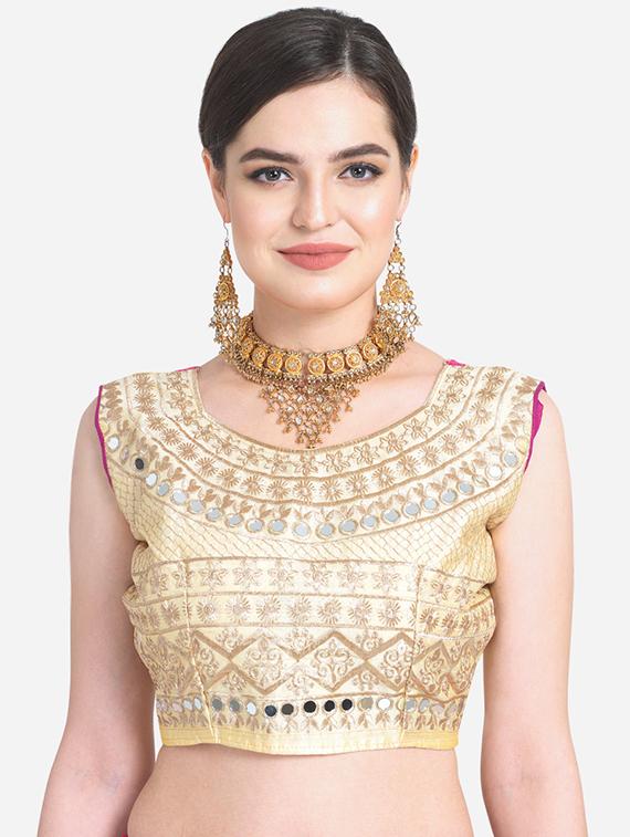 embroidered a-line lehenga - 16791383 - Zoom Image - 4