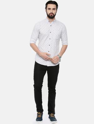 white printed casual shirt - 16792760 - Standard Image - 4