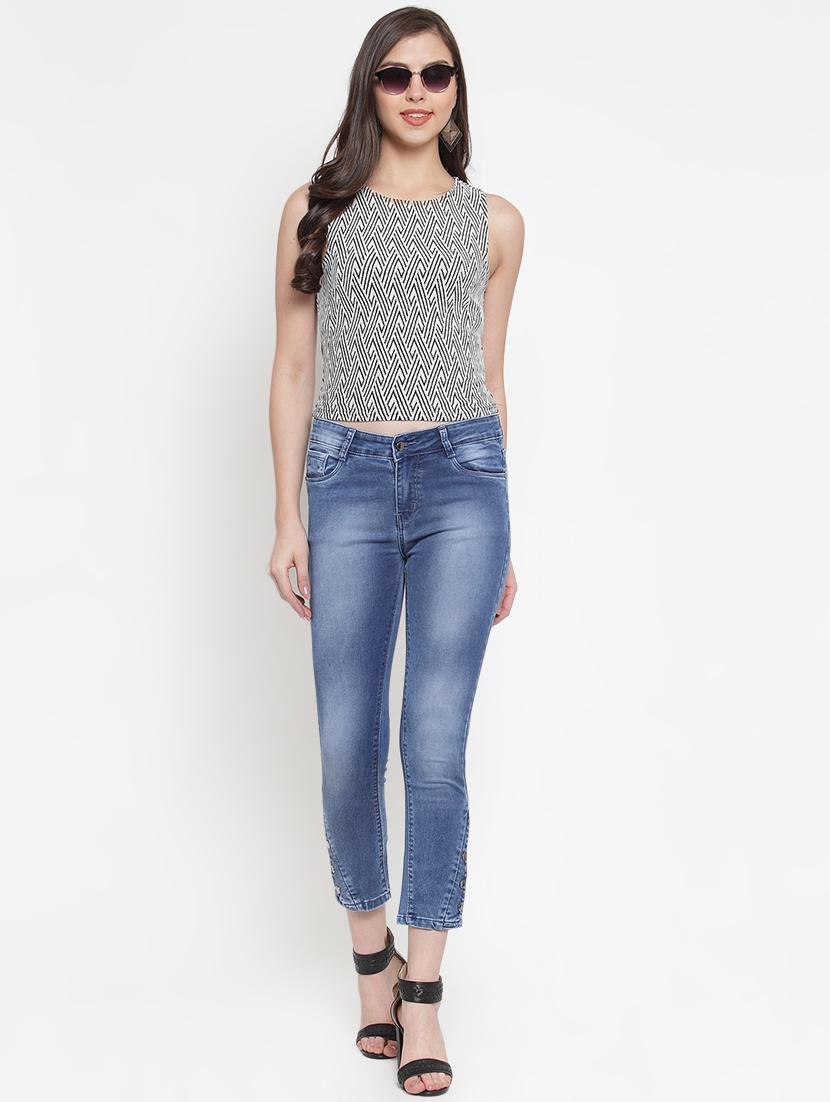 high rise stone washed jeans - 16793239 - Zoom Image - 4