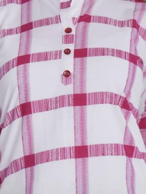 checkered asymmetric kurti - 16797237 - Standard Image - 4