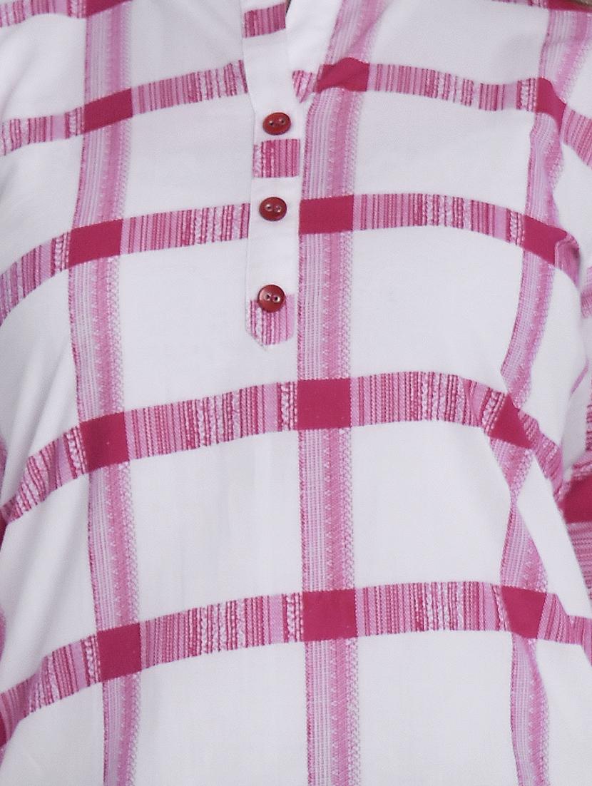 checkered asymmetric kurti - 16797237 - Zoom Image - 4