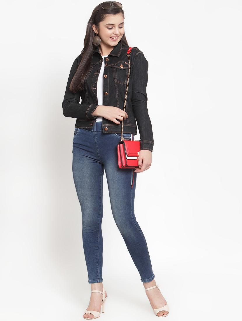 high rise side taped jeggings - 16797688 - Zoom Image - 4