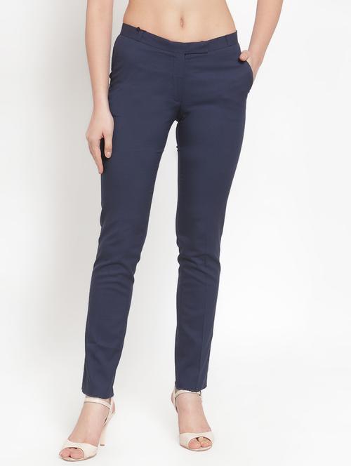 high rise flat front trouser - 16797704 - Standard Image - 1